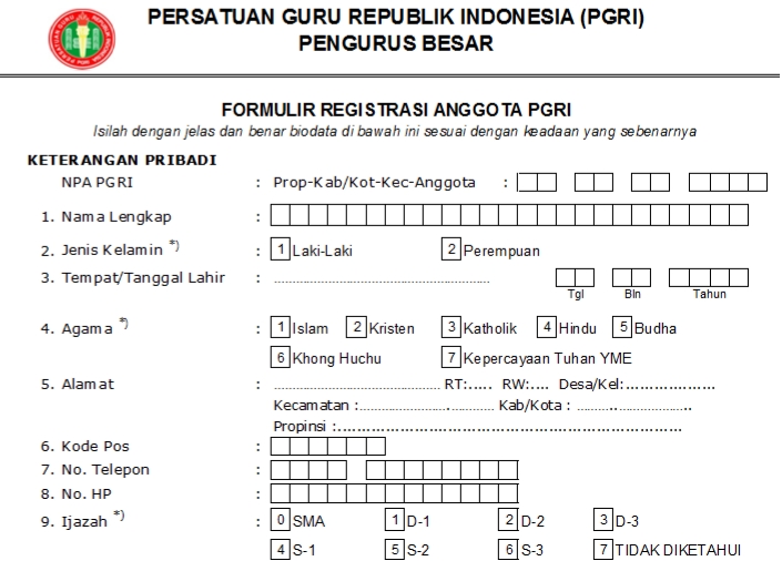 Pendaftaran PGRI Telanaipura - Persatuan Guru Republik Indonesia Cabang Telanaipura